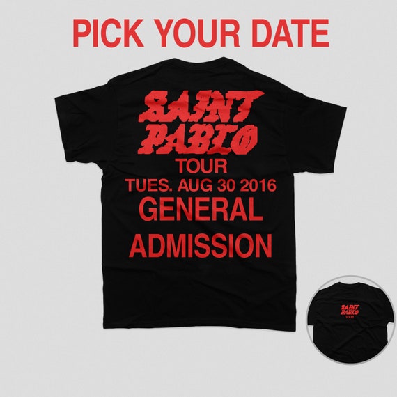 Saint pablo top tour t shirt