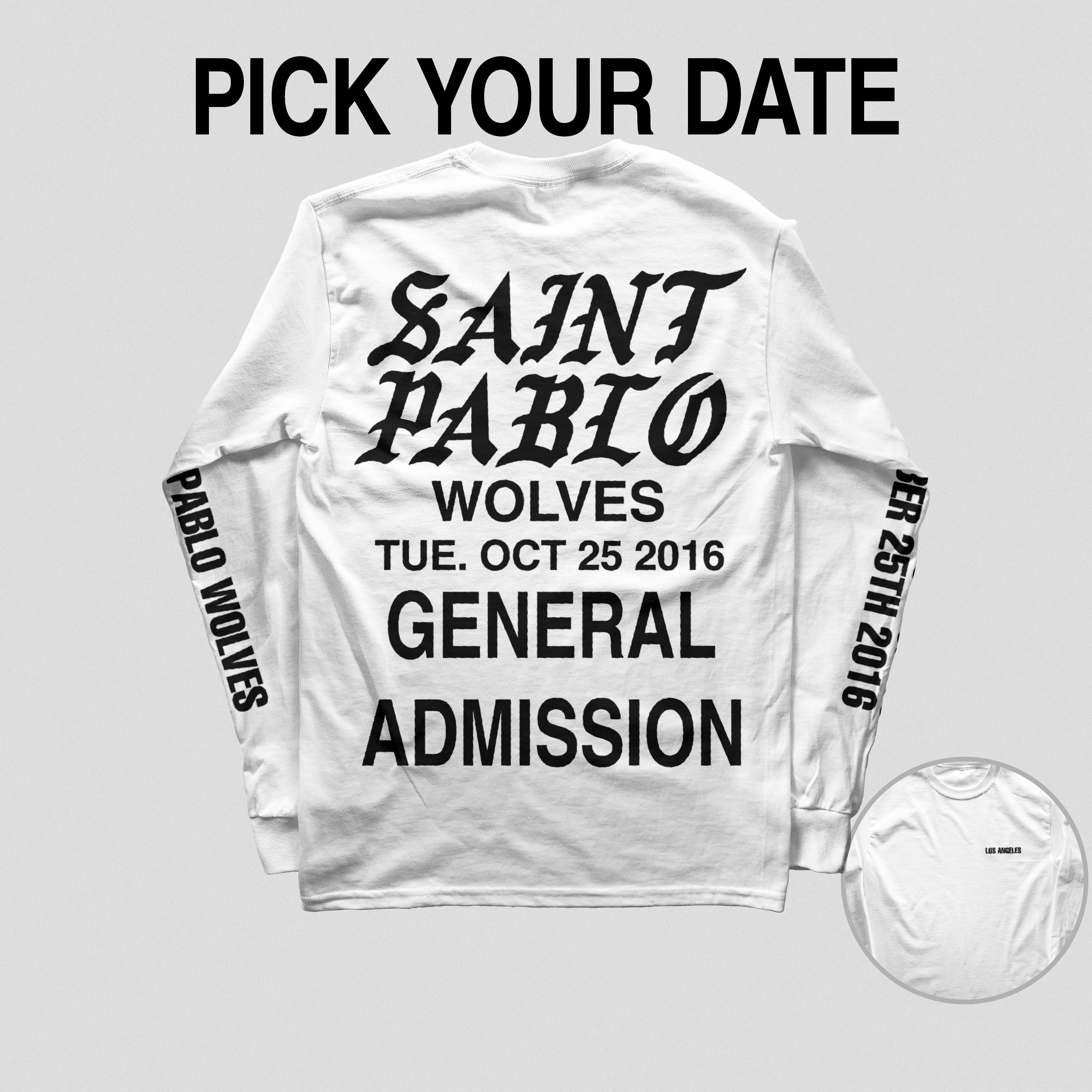 Saint Pablo Tour General Admission Wolves Los Angeles Unisex Ultra