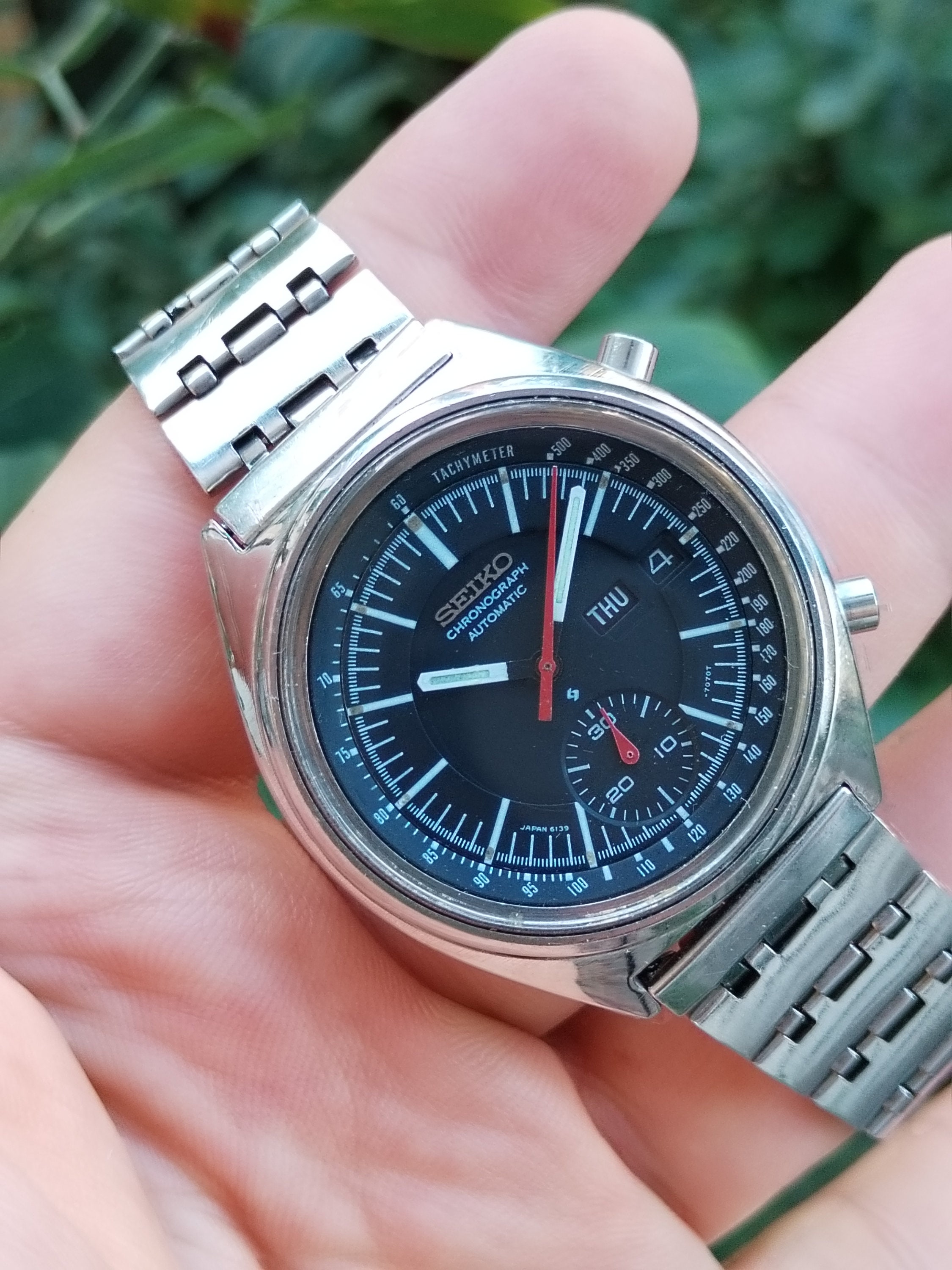 Vintage Refurbished Seiko Chronograph 6139-7070 - Etsy Vintage Refurbished Seiko Chronograph 6139-7070 - Etsy