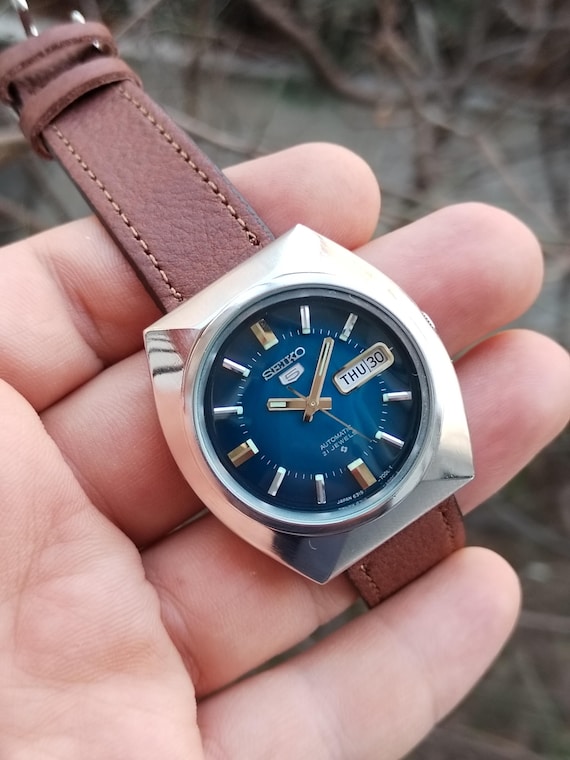 Seiko 5 Vintage Light Patina – Authentic Refurbished Watch