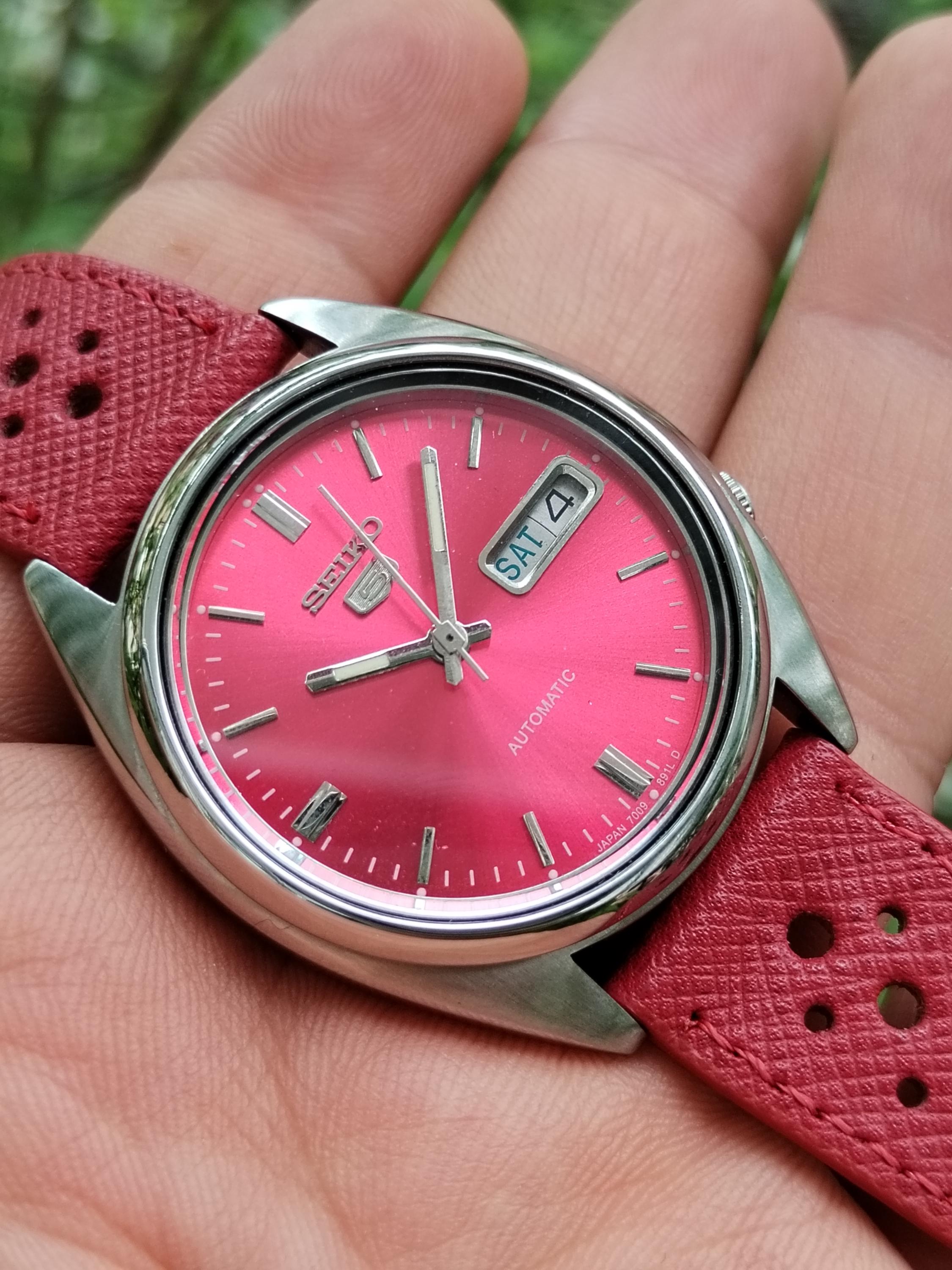 Seiko 5 Pink Dial - Etsy