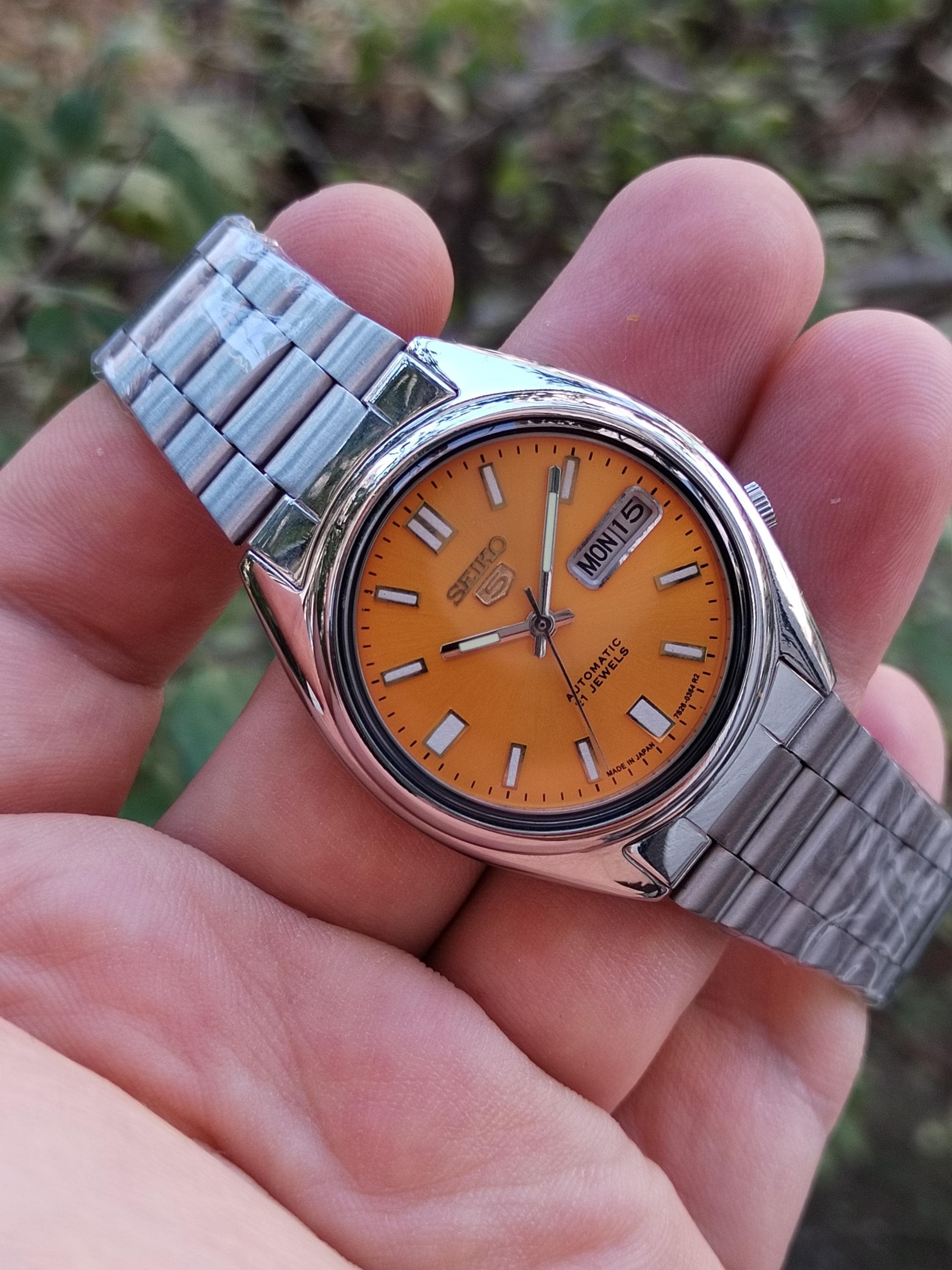 junk × 5 CASIO、SEIKOほか Vintage Refurbished Seiko 5 Automatic Watch - 1980s Orange Dial - Etsy