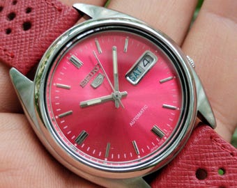 デッドストック　セイコー　5 サーモンピンク　Vintage seiko 5 デッドストック セイコー 5 サーモンピンク Vintage seiko 5 デッド