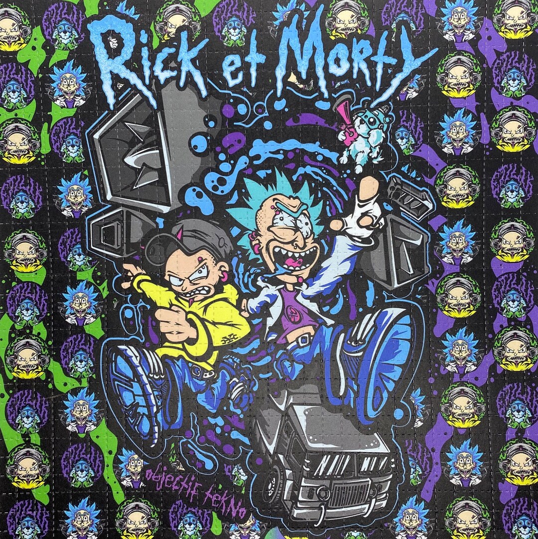 Rick and Morty Psychedelic Blotter Art Print 900 Hits - Etsy