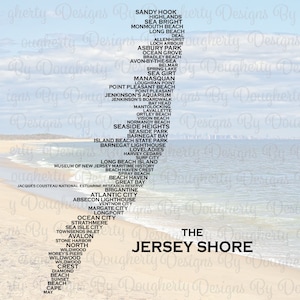 Jersey Shore Towns Coastline Digital Download