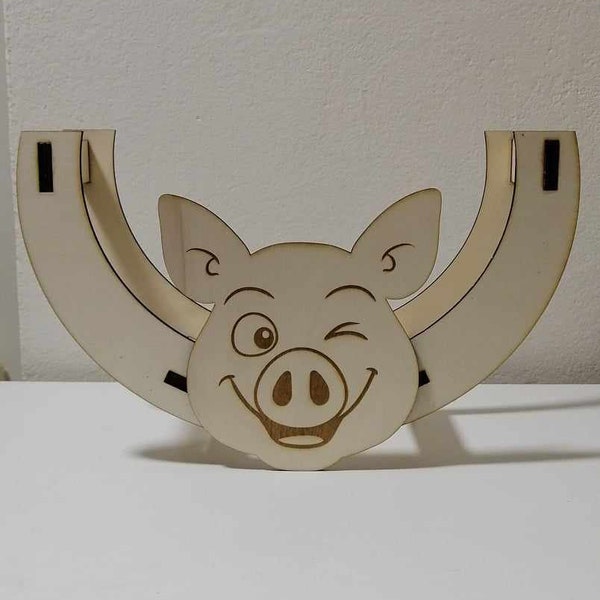 Piggy toilet paper holder