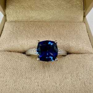 SAPPHIRE or RUBY RING 8mm Lab Grown Square Cushion Precision Cut Solitaire Ring; Made to Order; Set in the Metal of Your Choice