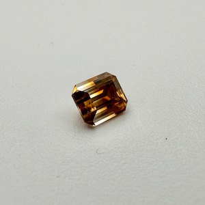 NATURAL BICOLOUR ZIRCON Custom Emerald Cut Gemstone image 3