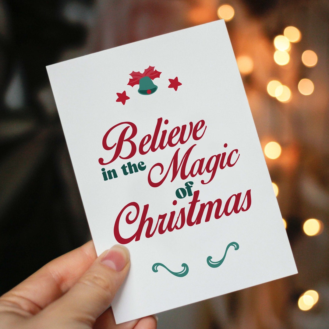 Printable Christmas Card Last Minute Merry Christmas Cards Etsy