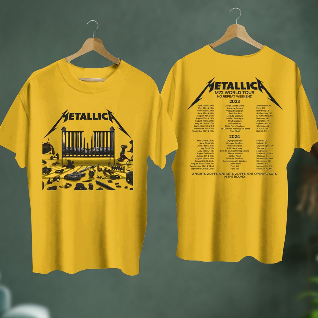 Metallica 2023 2024 72 Seasons World Tour Shirt Metallica Etsy