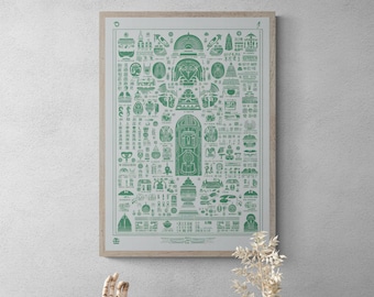 Sacred Anunnaki Symbols | Printable Wall Art | Instant Download | Mystical Hieroglyphics | Ancient Aliens Poster | Jade Green Decor