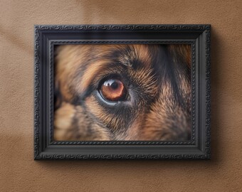 Duitse herder poster, afdrukbare muurkunst, instant download, fotorealistische digitale huisdier kunstprint, Duitse herder moeder cadeau, cadeau hond eigenaar cadeau