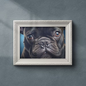 Cute French Bulldog Poster, Printable Wall Art, Digital Download, Photorealistic French Bulldog Artwork, Dog Owner Gift, Dog Mom Home Decor