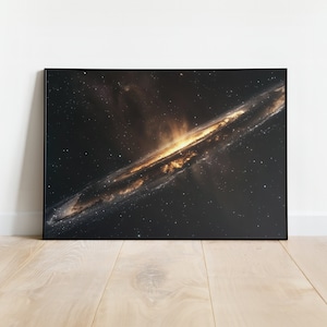Arte murale stampabile con astrofotografia della galassia radiante, download immediato, stampa della Via Lattea celeste cosmica, grande poster spaziale, regalo di astronomia