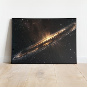 Strahlende Galaxie Astrofotografie druckbare Wandkunst, sofortiger Download, kosmische himmlische Milchstraße Druck, großes Weltraum Poster, Astronomie Geschenk Bild 1