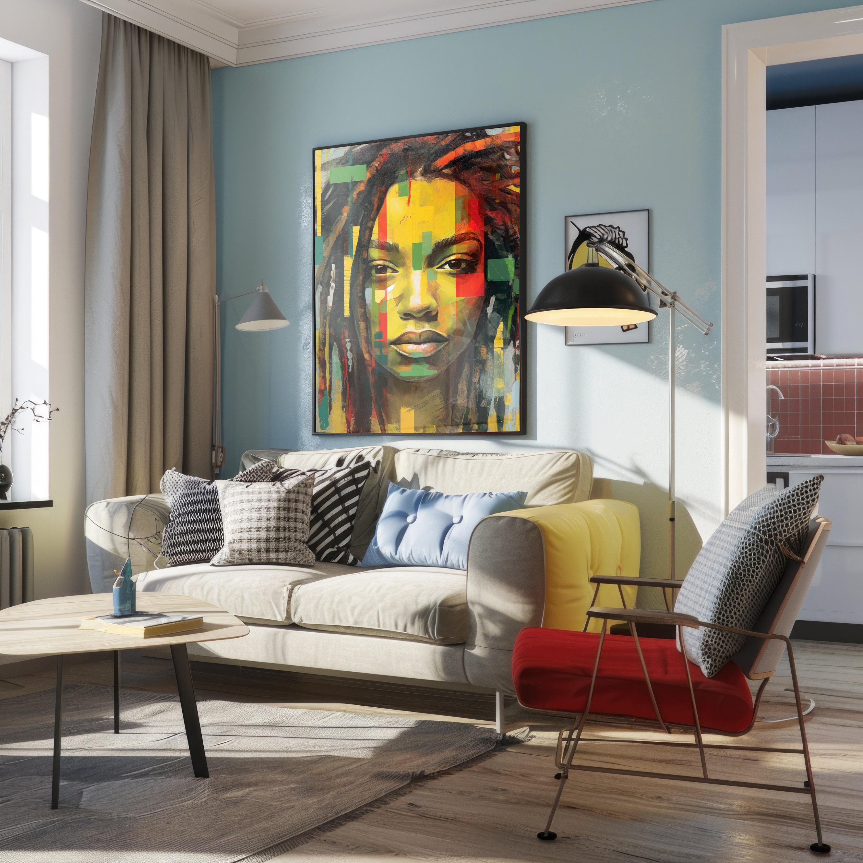 Jamaican Rasta Girl Poster Printable Wall Art, Instant Download ...