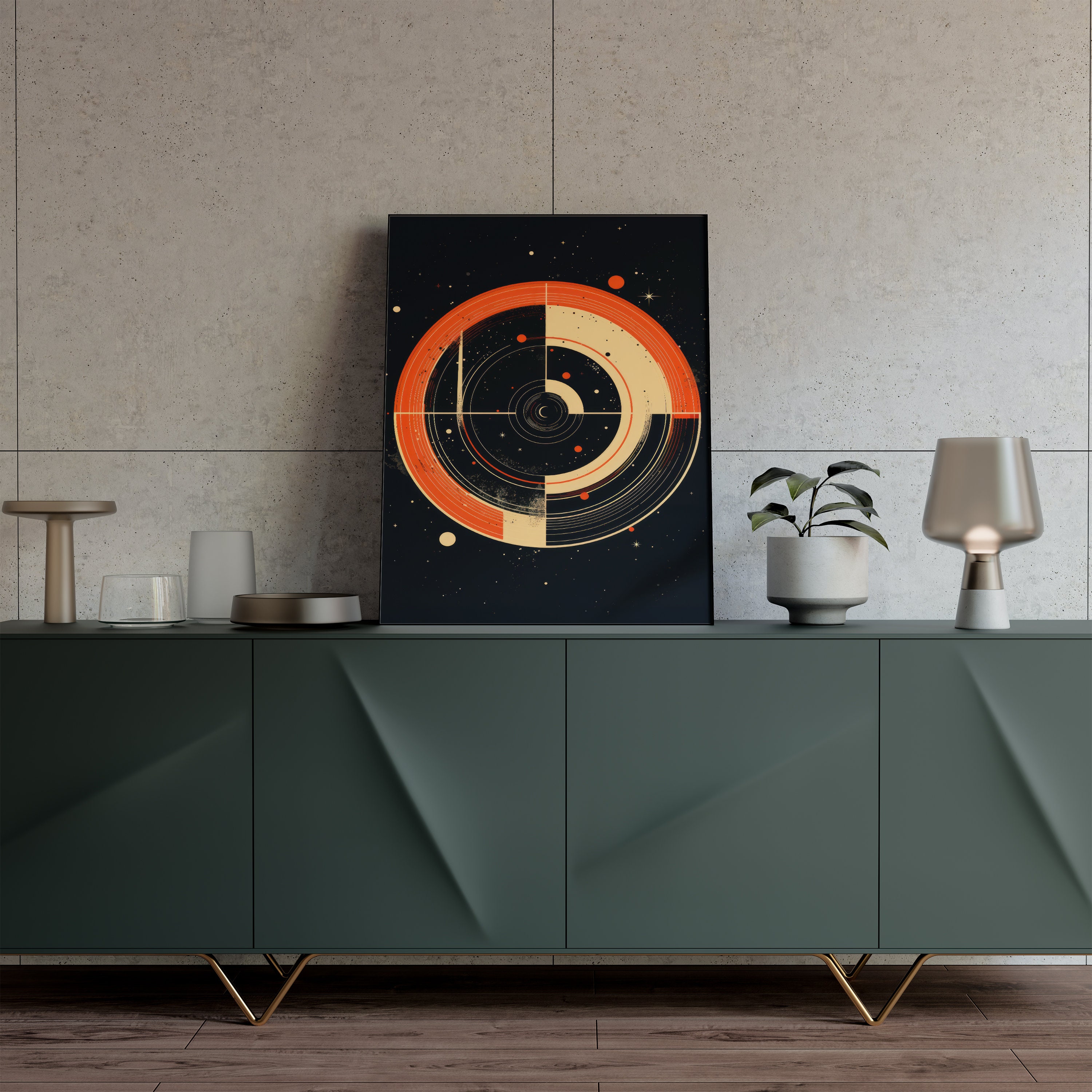 Abstract Solar System Map Print, Instant Download Printable Wall Art
