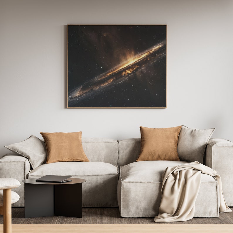 Strahlende Galaxie Astrofotografie druckbare Wandkunst, sofortiger Download, kosmische himmlische Milchstraße Druck, großes Weltraum Poster, Astronomie Geschenk Bild 2