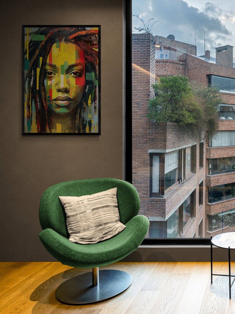 Jamaican Rasta Girl Poster Printable Wall Art, Instant Download Reggae ...