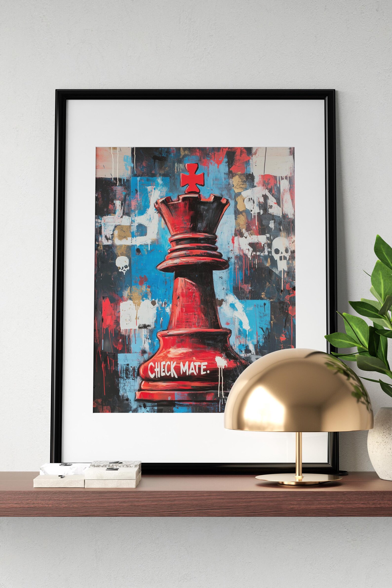 Checkmate: Colorful Chess King Poster, Printable Wall Art, Digital ...