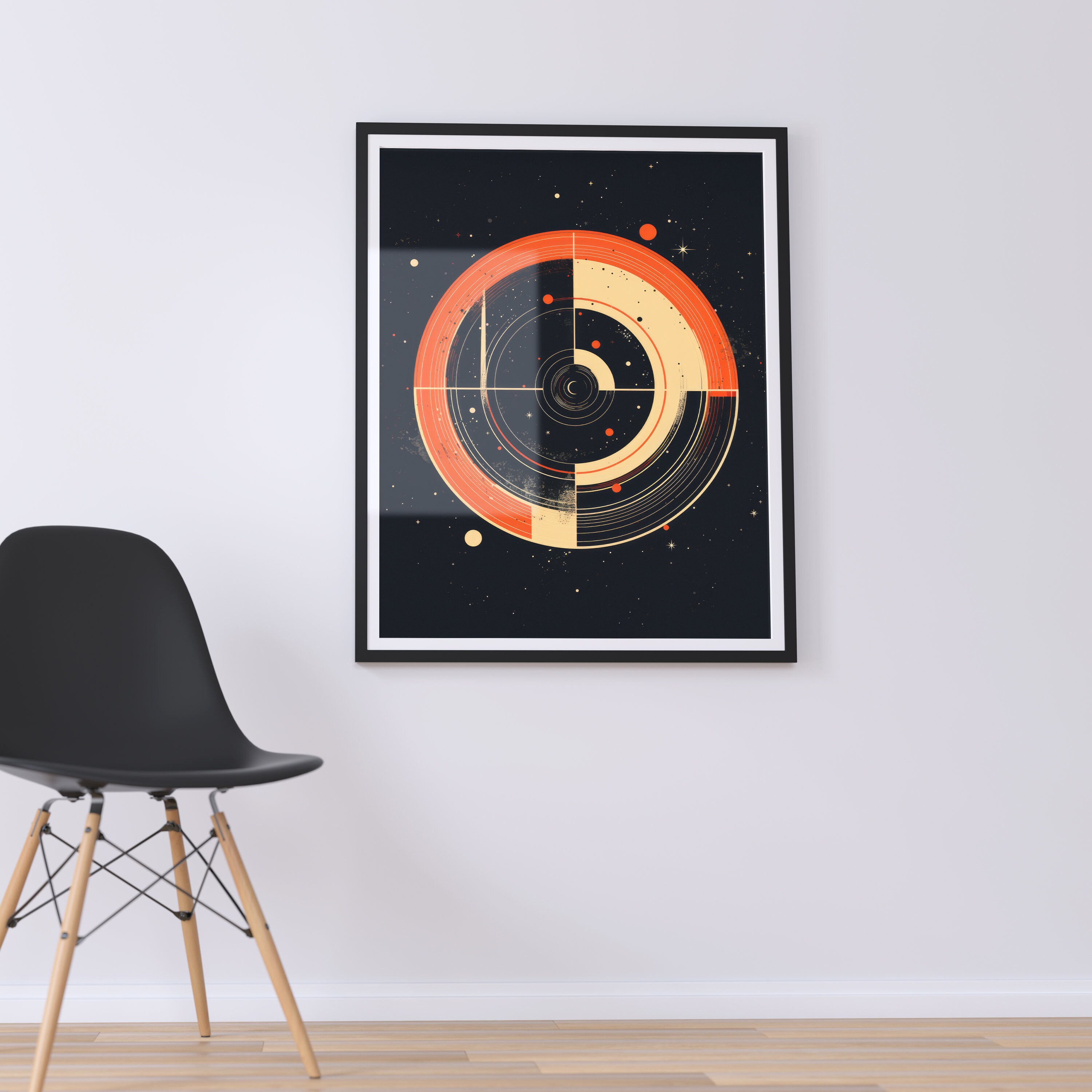 Abstract Solar System Map Print, Instant Download Printable Wall Art ...