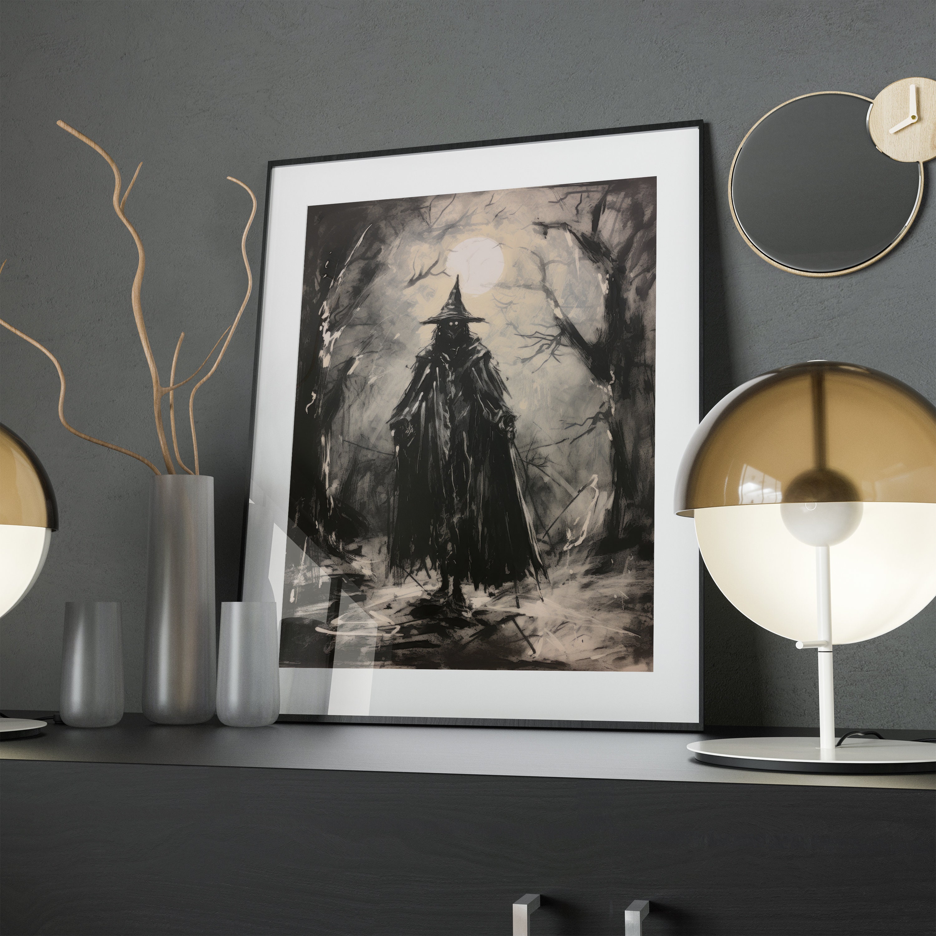 Midnight Shadow Wraith, Printable Wall Art, Digital Download, Fantasy ...