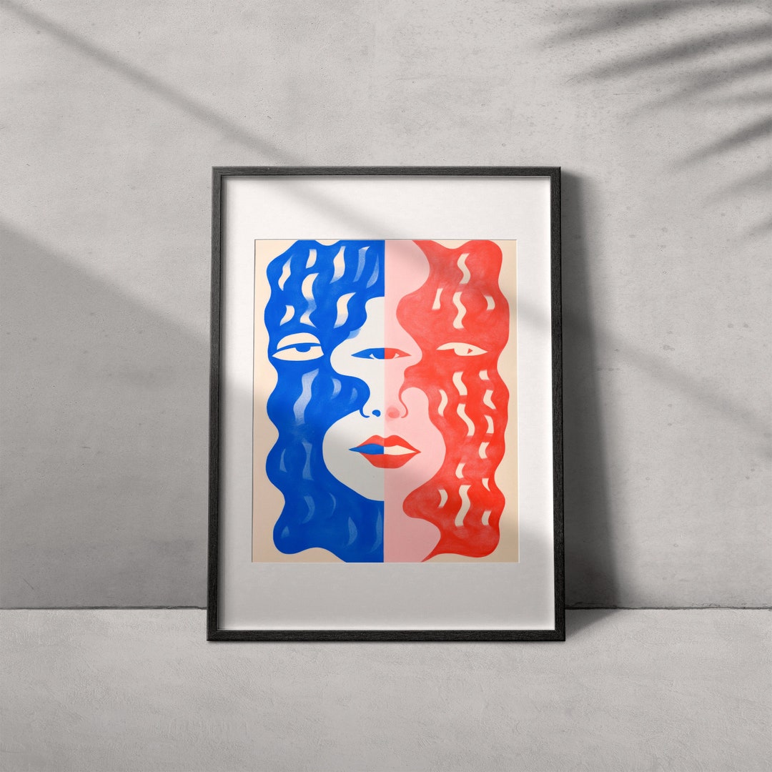 Liberty, Equality, Fraternity, Abstract French Flag Print, Digital ...