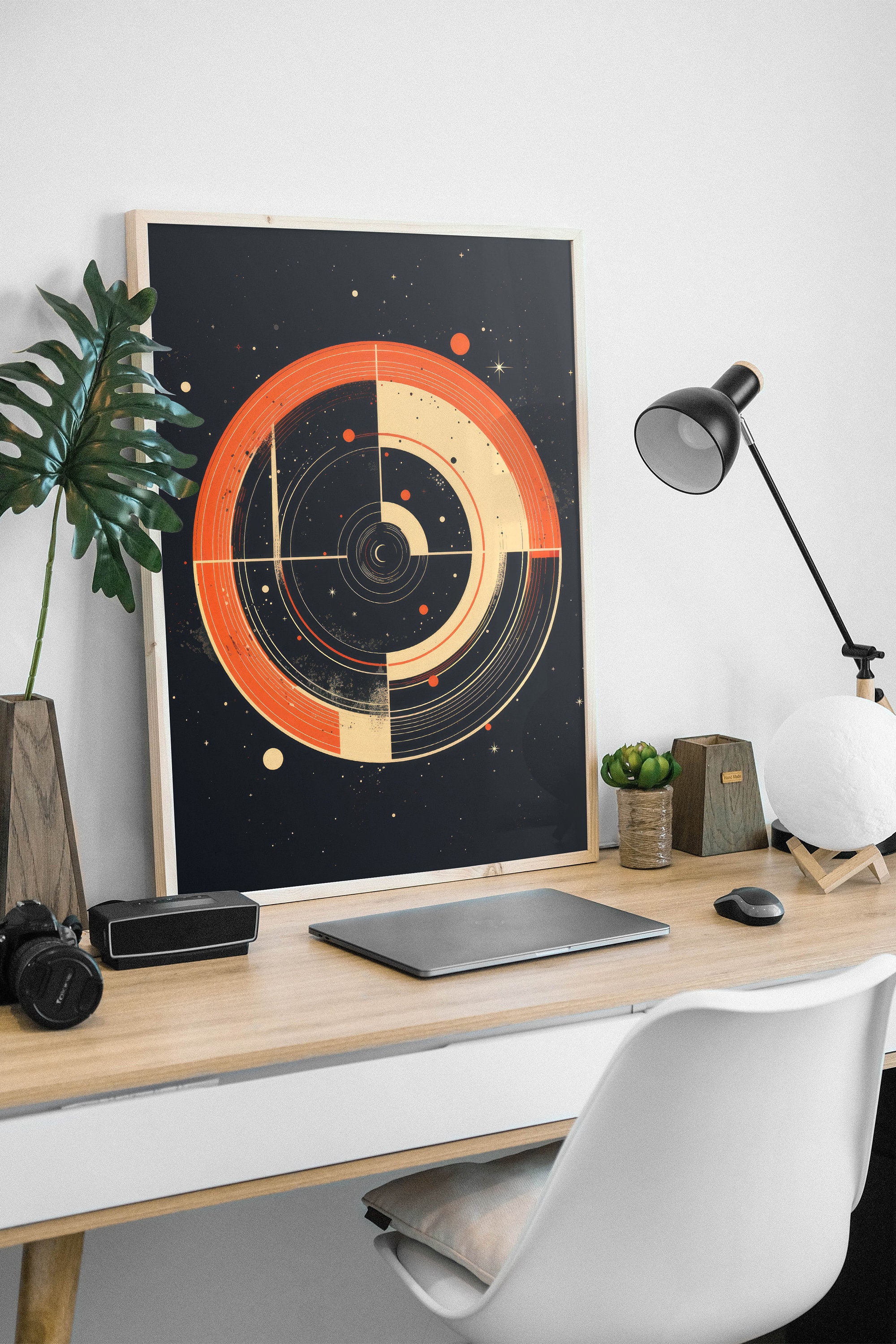 Abstract Solar System Map Print, Instant Download Printable Wall Art