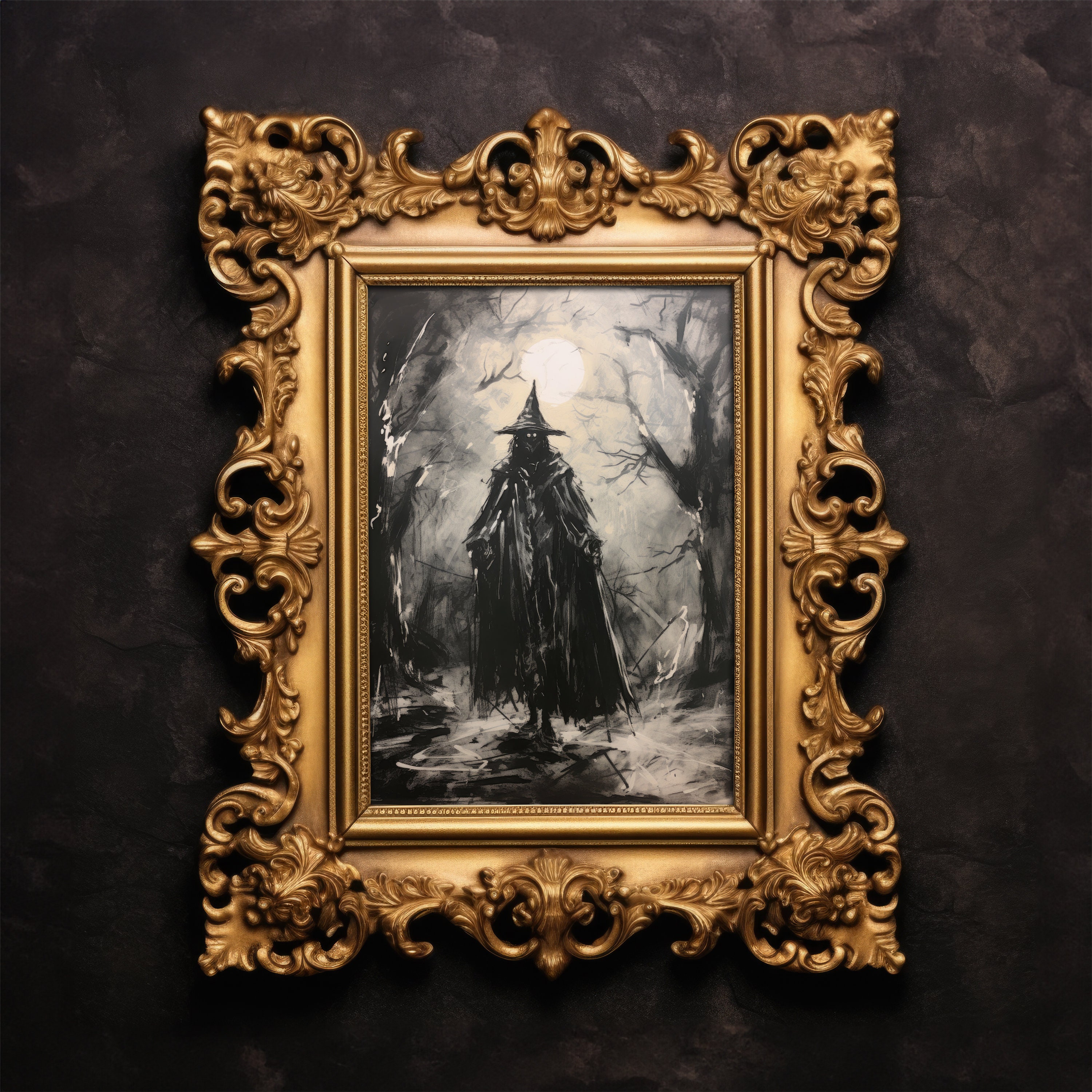 Midnight Shadow Wraith, Printable Wall Art, Digital Download, Fantasy ...