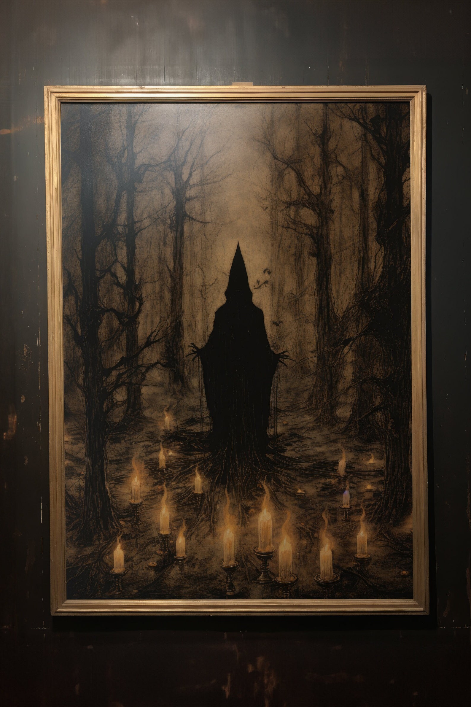 Dark Ritual, Printable Wall Art, Digital Download, Eerie Wiccan Wall ...