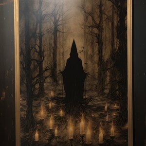 Dark Ritual, Printable Wall Art, Digital Download, Eerie Wiccan Wall ...