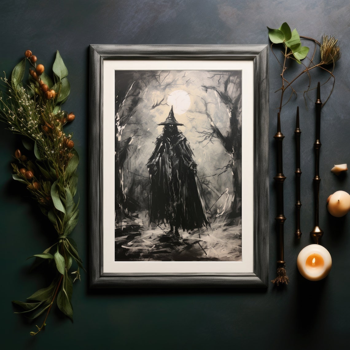 Midnight Shadow Wraith, Printable Wall Art, Digital Download, Fantasy ...