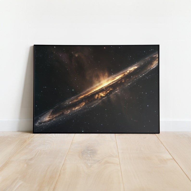 Strahlende Galaxie Astrofotografie druckbare Wandkunst, sofortiger Download, kosmische himmlische Milchstraße Druck, großes Weltraum Poster, Astronomie Geschenk Bild 1