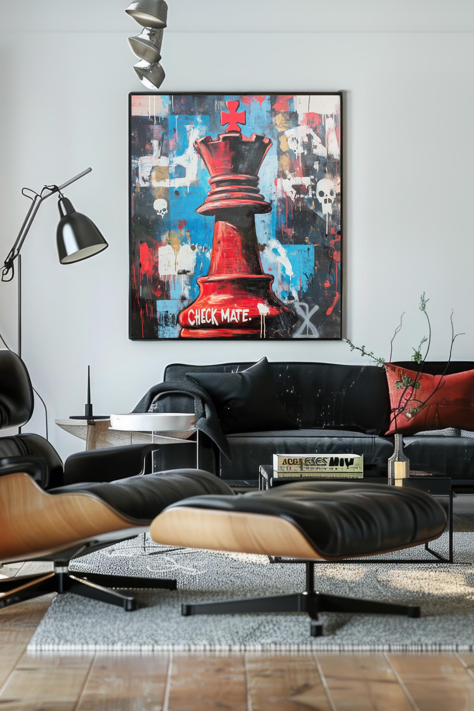 Checkmate: Colorful Chess King Poster, Printable Wall Art, Digital ...