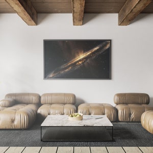 Strahlende Galaxie Astrofotografie druckbare Wandkunst, sofortiger Download, kosmische himmlische Milchstraße Druck, großes Weltraum Poster, Astronomie Geschenk Bild 4