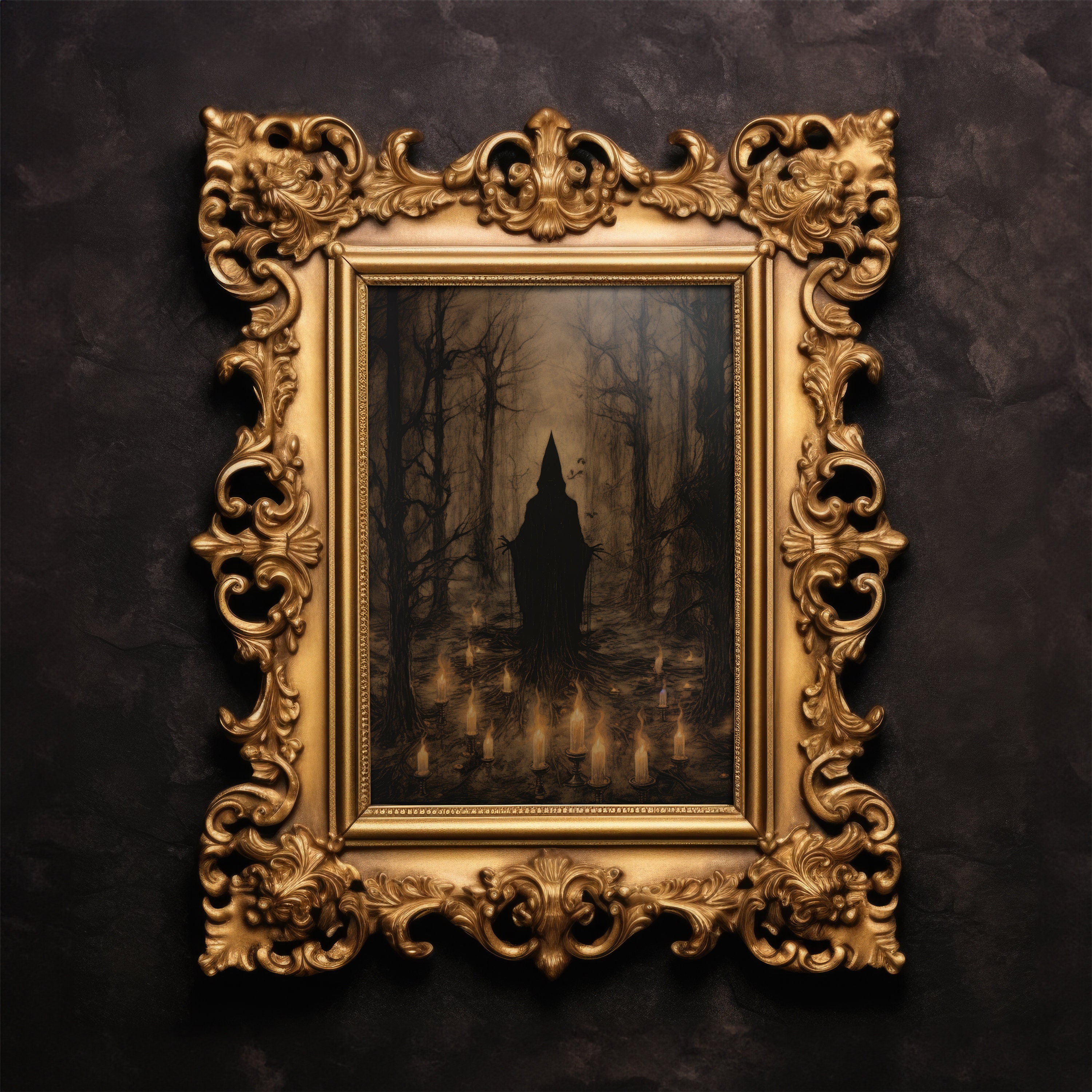 Dark Ritual, Printable Wall Art, Digital Download, Eerie Wiccan Wall ...