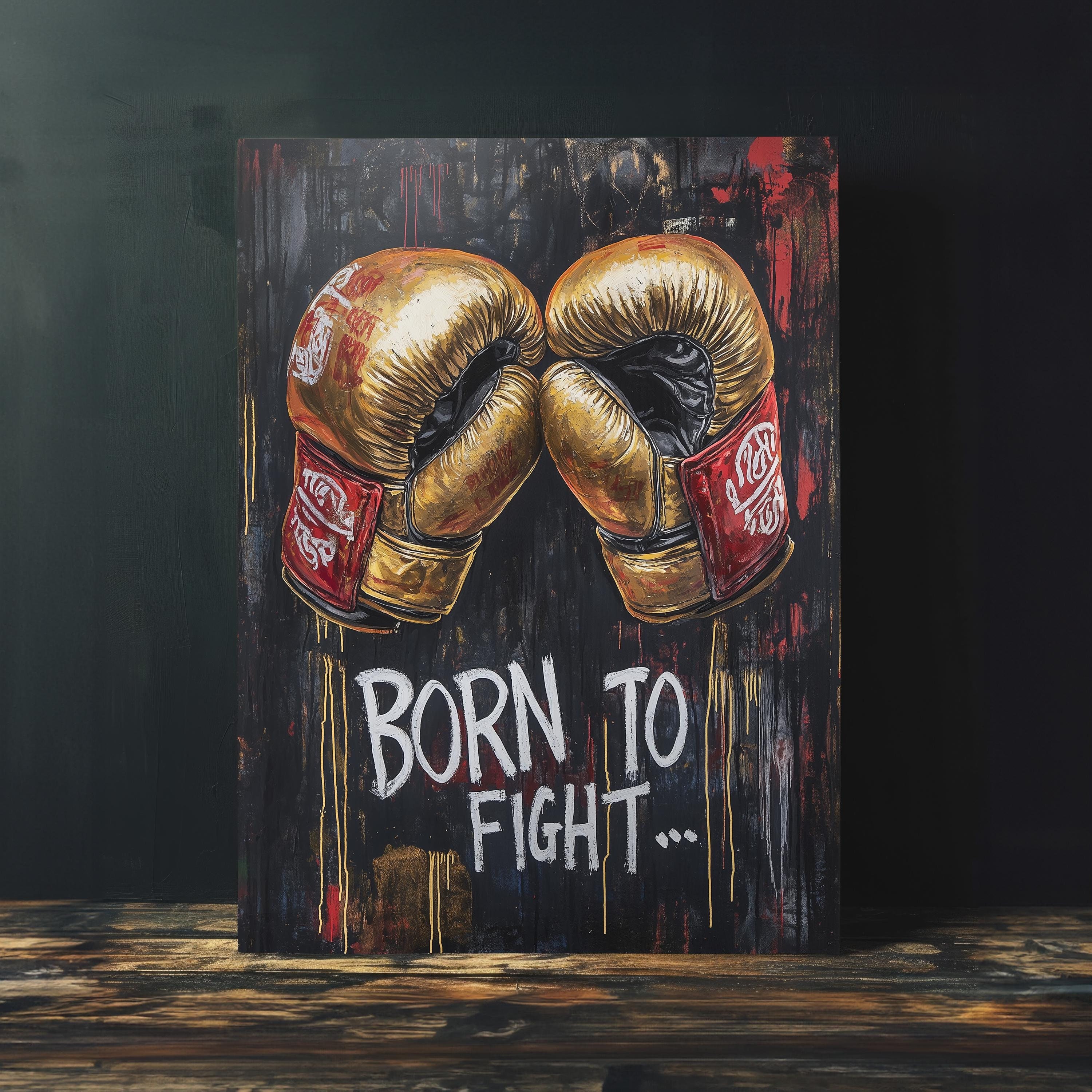 Moody Boxing Print, Trendy Digital Download, Printable Wall Art, Unique Box Gym Wall Decor, Bold Masculine Wall Art, Motivational Poster