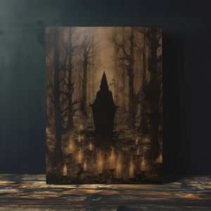 Dark Ritual, Printable Wall Art, Digital Download, Eerie Wiccan Wall ...