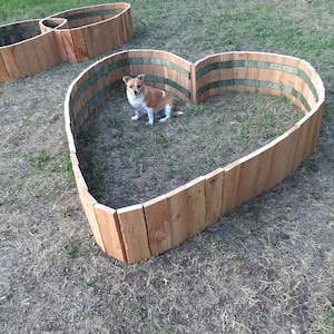 raised cedar garden bed , no tools needed,  setup or taken down in 60 seconds, made with  rough sawn cedar,  form  any shape, solidly built