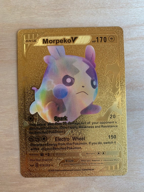 Pokemon Card Gold Foil Promo VMAX GX VSTAR Rainbow Collectable Morpeko  Centiskorch Pikachu Magikarp Charmander - Etsy