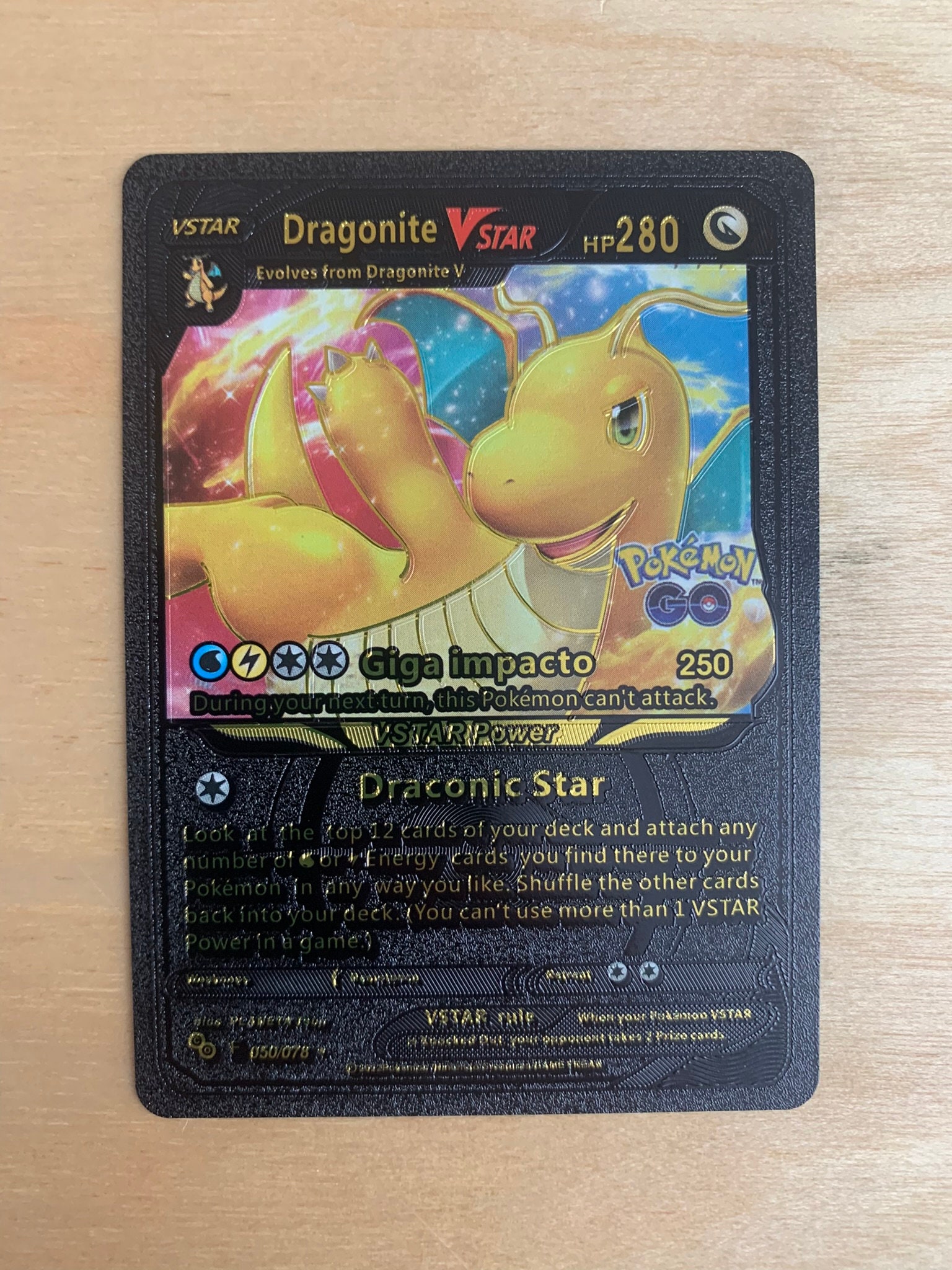 Gold Foil Black Promo Pokemon Card VMAX GX VSTAR Rainbow Gold Foil Black Promo Pokemon Card VMAX GX VSTAR Rainbow