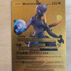 Mewtwo GX Gold Foil Dark Nova Pokemon Card