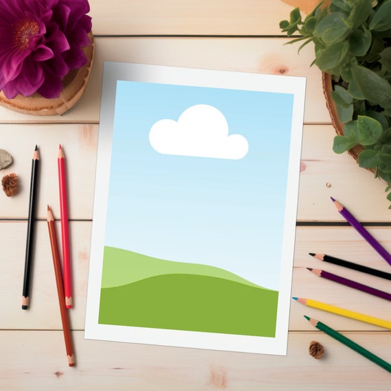 Coloring Page Mockups: 300dpi PNG Files, AI-Designed Backgrounds