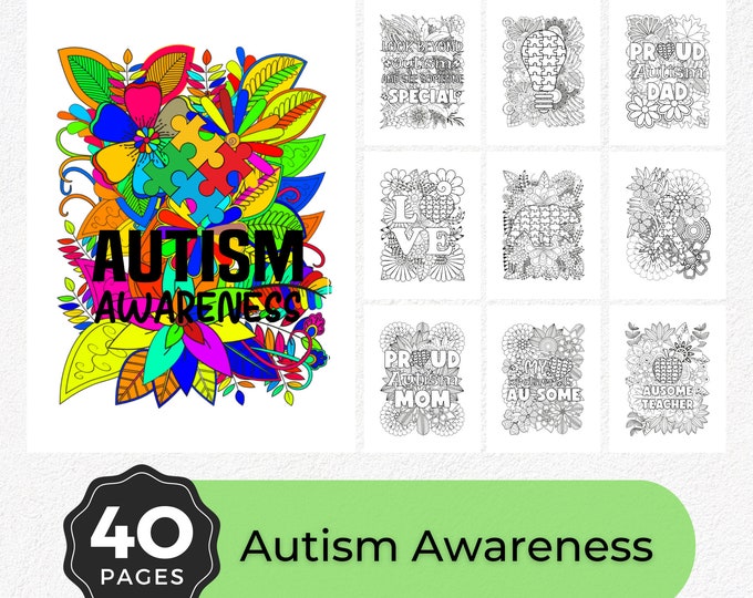 Autism Coloring Page, Autistic Love Languages, Adult Neurodigergent ...