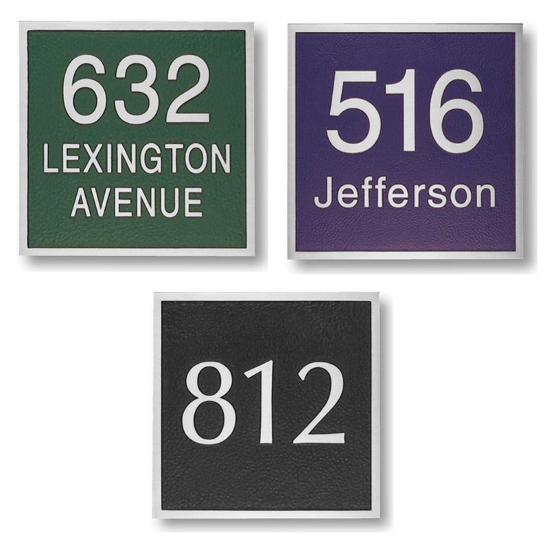 Solid Aluminum Traditional Square Custom Address Plaque - Etsy