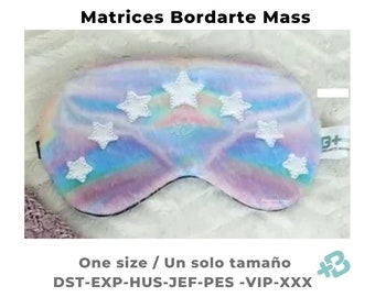 Stars Sweet Dreamer, Sleep Mask Embroidery design, sleep mask, machine embroidery, ITH mask, embroidered sleep, *Not a physical item*.