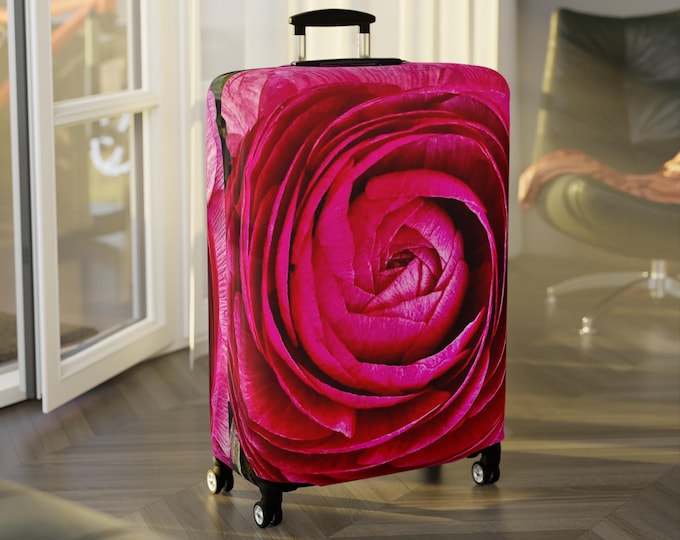 Pink Pink Delilah Floral Oven Mitt, Kitchen Chef Gifts for Cooking Enthusiasts, Floral Luggage Cover: Vibrant Travel Accessory