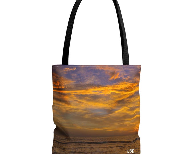 Sky Reflections Ocean Sunset Inspired Tote Bag