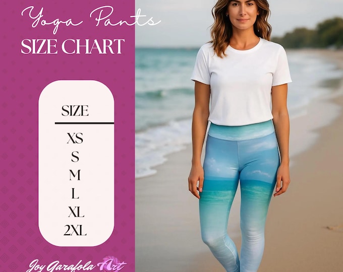 High Waisted Yoga Leggings, Skinny Fit Athletic Workout Pants, Indigo Blue Ocean Women's Pants, Stretchy Leggings, Gift for Her