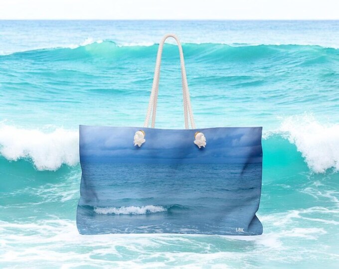 Blue Wave Weekender Bag: Ocean Beach Travel Tote